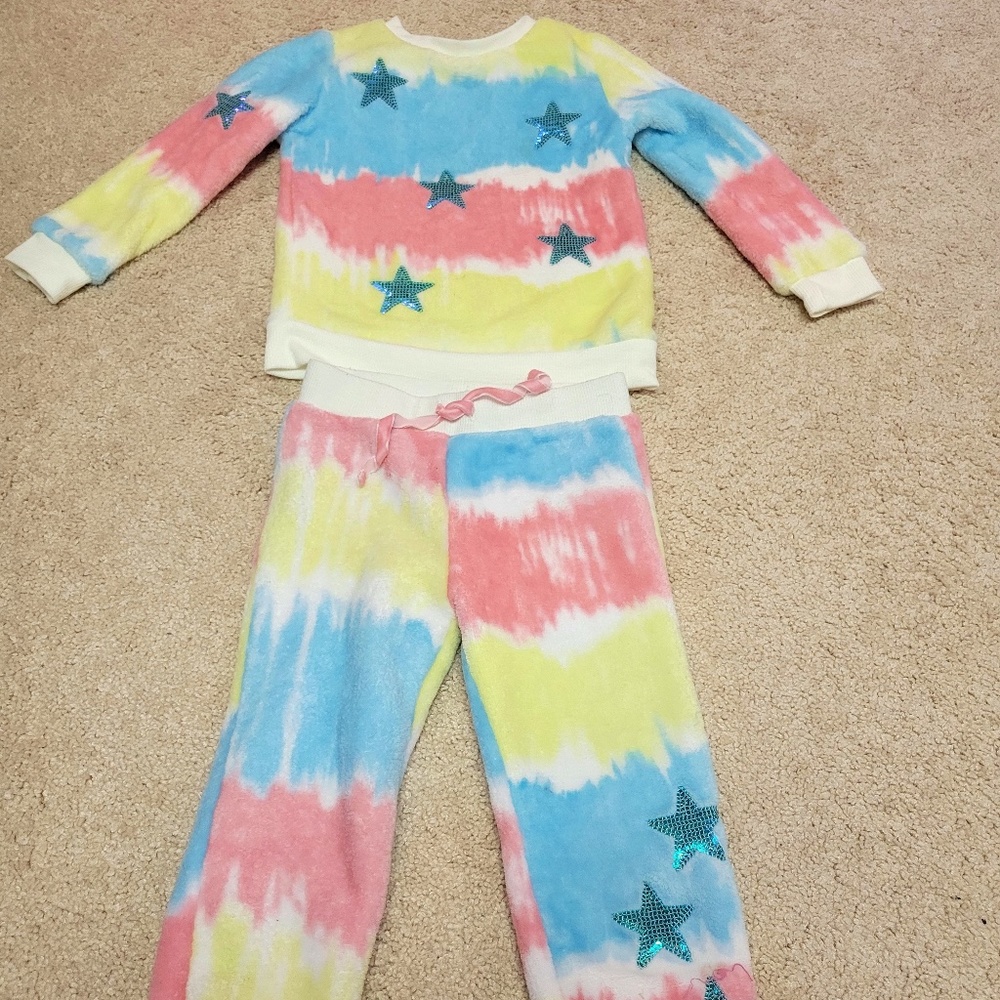 Epic Threads Tie Dye Fleece Sweatshirt/Jogger Set, Size 3T
